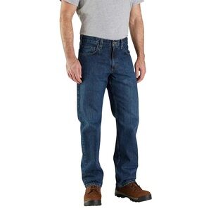 Carhartt Men's Relaxed 5-Pocket 
 Classic Straight Fit Men's Blue Jeans Sz 38x32